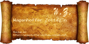Wagenhoffer Zoltán névjegykártya